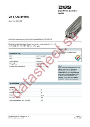 3001679 datasheet  